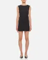 Loulou Studio Hoya Sleeveless Viscose Blend Mini Dress In Black