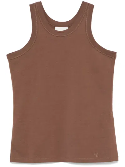 Loulou Studio Organic Cotton Tank Top In Brown
