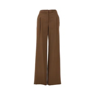 Loulou Studio 'osilo' Stretch Wool Pants In Brown