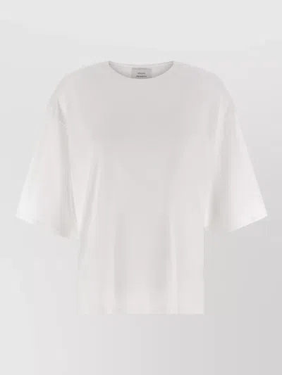 Loulou Studio Osis Short Sleeve Crew Neck Top In White