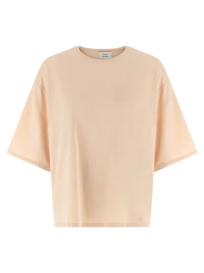 Loulou Studio Osis T Shirt Short Sleeves Round Neck In Pink