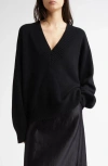 Loulou Studio Oversize Cashmere V-neck Sweater In Black