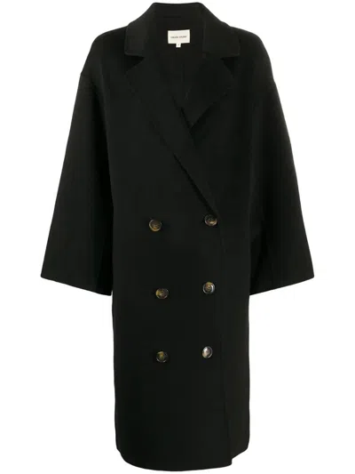 Loulou Studio Oversized Borne Coat In Black