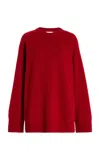 Loulou Studio Oversized Knit Wool-cashmere Sweater In Burgundy