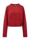 Loulou Studio Ropo Wool Blend Crewneck Sweater In Burgundy