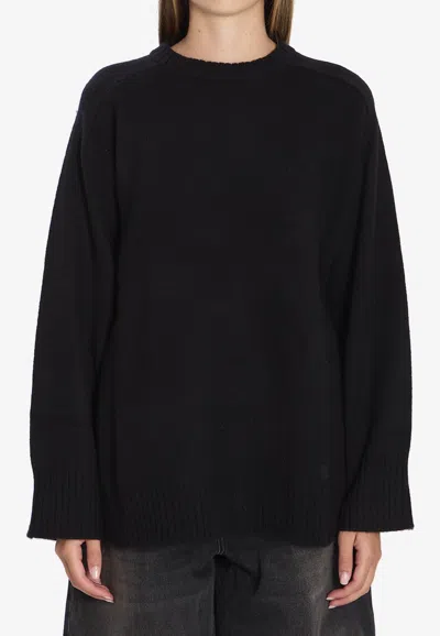 Loulou Studio Oversized Wool-blend Sweater In Black