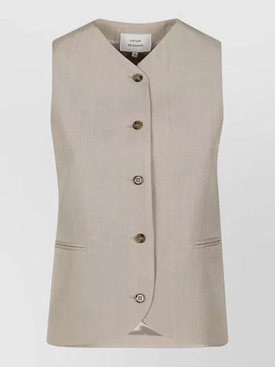 Loulou Studio Loulou Paco Modern Sleeveless Tailored Vest Size 36 In Brown