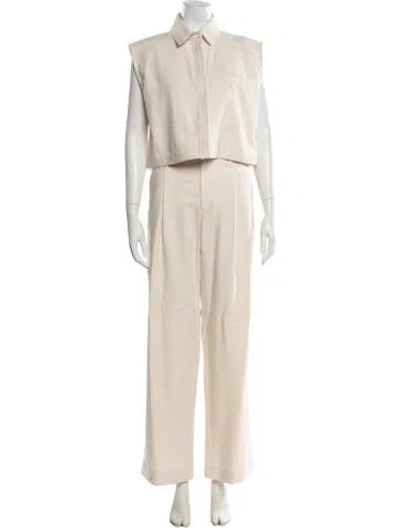 Pre-owned Loulou Studio Pant Set In Neutrals