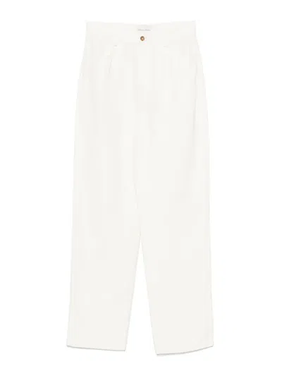 Loulou Studio Casual Trousers In White
