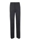 Loulou Studio High Waist Wide-leg Trousers With Belt Loops In Grey