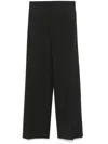 Loulou Studio Anthracite Grey Wool Palazzo Trousers In Black
