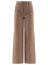 Loulou Studio High-waisted Casual Pants In Brown