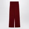Loulou Studio Burgundy Palazzo Trousers In Red