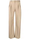 Loulou Studio High-waisted Tailored Trousers In Beige