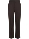 Loulou Studio Cropped Trousers In Brown