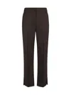 Loulou Studio Cropped Trousers In Choco