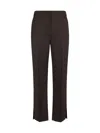 Loulou Studio Cropped Trousers In Choco