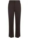 Loulou Studio Cropped Trousers In Brown