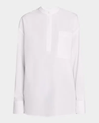 Loulou Studio Pavi Collared Cotton Shirt In White