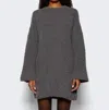 Loulou Studio Pelagia Knit Dress In Anthracite In Burgundy
