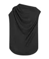 Loulou Studio Asymmetrical Wool Top In Black