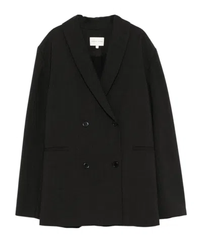 Loulou Studio Pinstriped Suit Jacket In Black