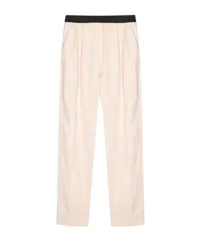 Loulou Studio Pleat-detail Twill Trousers In Pink