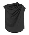 Loulou Studio Asymmetrical Wool Top In Black