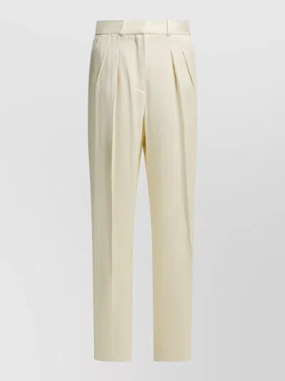 Loulou Studio Pleated Trousers Belt Loops Pockets Buttons