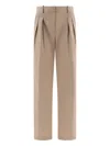 Loulou Studio Pleated Wide-leg Trousers In Burgundy