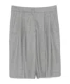 Loulou Studio Soan Tailored Bermuda Shorts In Gray
