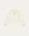 Loulou Studio Polo Cashmere Sweater In Ivory
