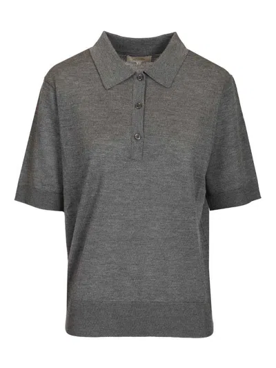 Loulou Studio Cashmere Polo Shirt In Gray