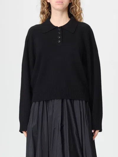 LOULOU STUDIO POLO SHIRT LOU LOU STUDIO WOMAN COLOR BLACK,H69924002
