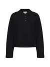 Loulou Studio Homere Cashmere Polo Sweater In Nero