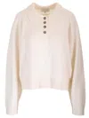 Loulou Studio Polo Shirt-style Sweater In White