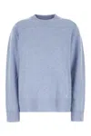 Loulou Studio Powder Blue Cashmere Baltra Sweater In Blue Melange