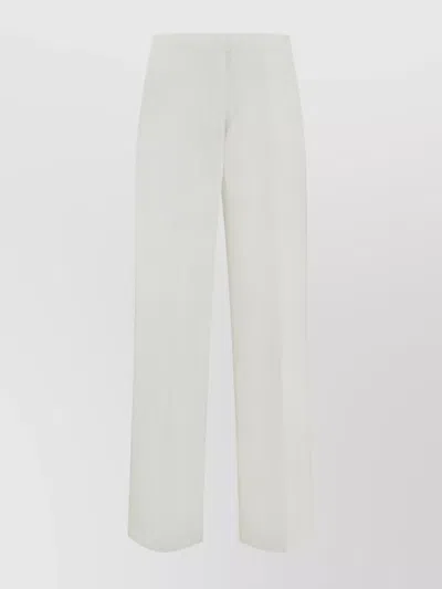 Loulou Studio Prime Wide Leg Trousers In White