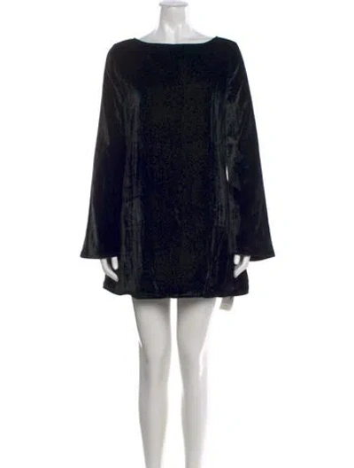 Pre-owned Loulou Studio Printed Mini Dress In Black