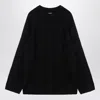 Loulou Studio Black Cashmere Pullover In Black