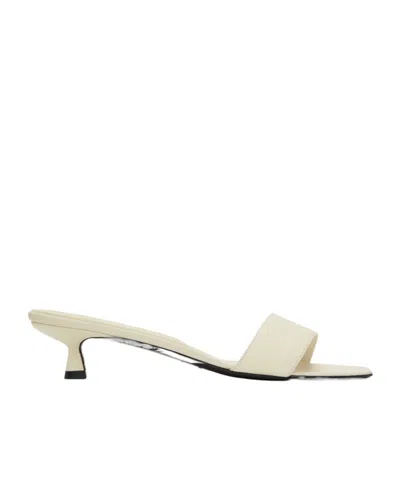 Loulou Studio Off-white Atrium Heeled Sandals In Soft Cream