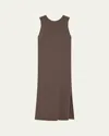 Loulou Studio Rayna Backless Dress In Wood