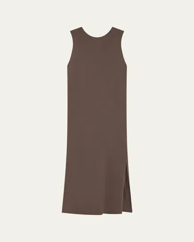 Loulou Studio Rayna Backless Dress In Wood