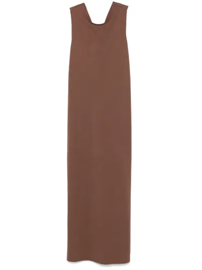 Loulou Studio Rayna Midi Dress In Brown