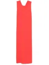 Loulou Studio Red Dress With Knotted Detail In Red