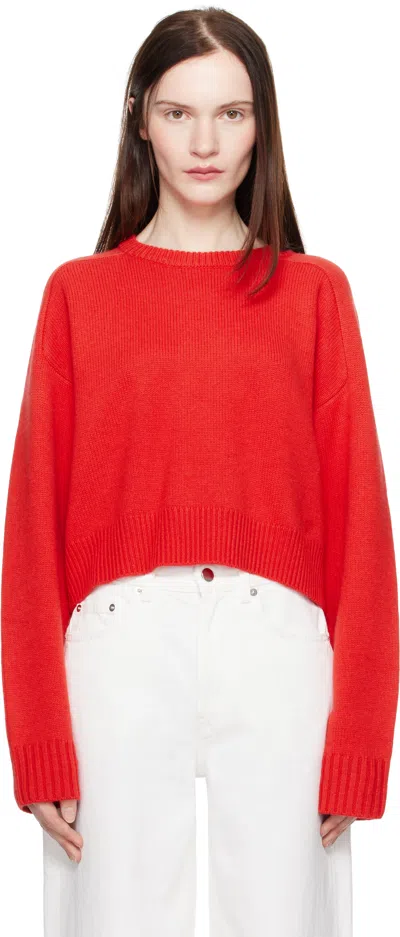 Loulou Studio Red Bruzzi Sweater In Chili