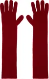 Loulou Studio Red Milos Gloves In Burgundy