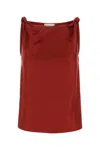 Loulou Studio Loulou Red Twill Remy Top In Tomato