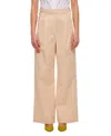 Loulou Studio Black Cotton Blend Idai Palazzo Pant In Pink