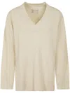 Loulou Studio Relaxed-fit Deep V-neck Sweater In Multi